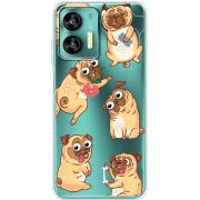 Прозрачный чехол BoxFace Oukitel C35 с 3D-глазками Pug