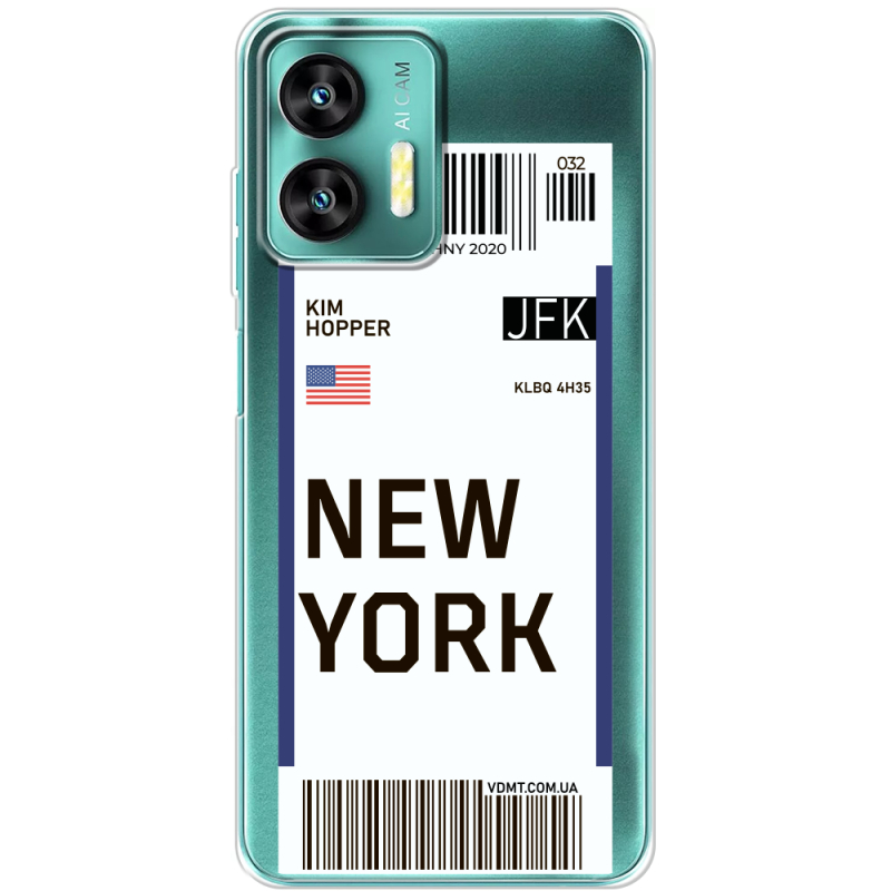 Прозрачный чехол BoxFace Oukitel C35 Ticket New York