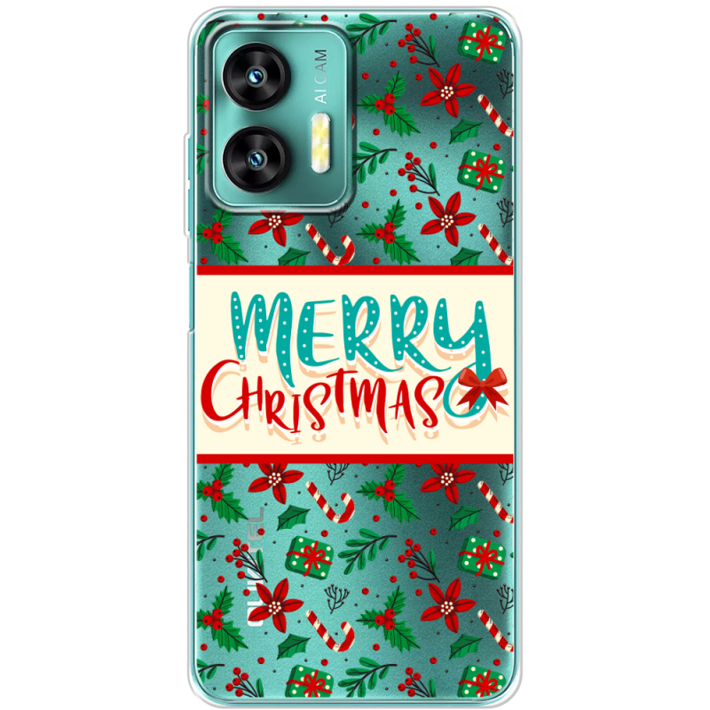 Прозрачный чехол BoxFace Oukitel C35 Vintage Christmas Pattern