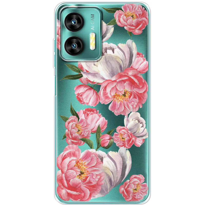 Прозрачный чехол BoxFace Oukitel C35 Peony Watercolor Style