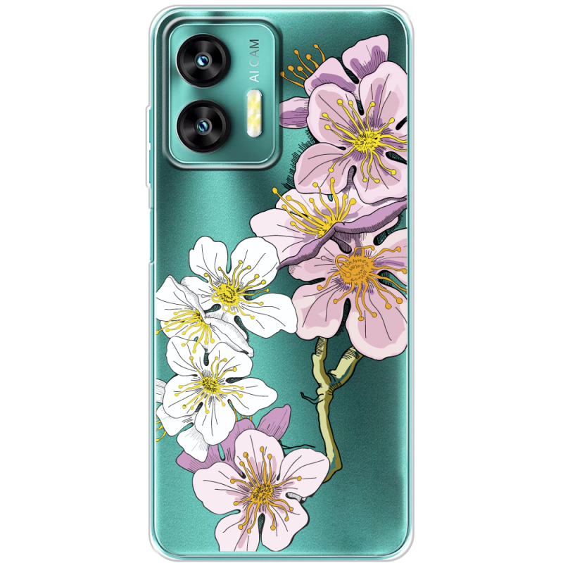 Прозрачный чехол BoxFace Oukitel C35 Cherry Blossom