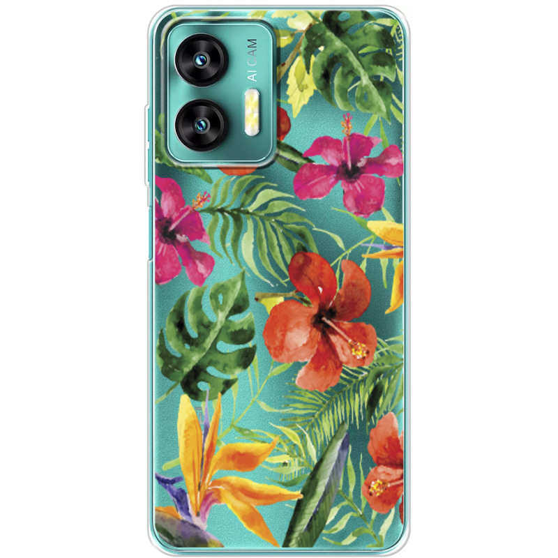 Прозрачный чехол BoxFace Oukitel C35 Tropical Flowers