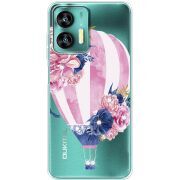 Чехол со стразами Oukitel C35 Pink Air Baloon