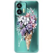 Чехол со стразами Oukitel C35 Ice Cream Flowers