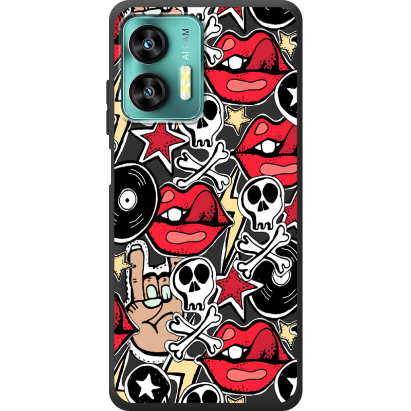 Черный чехол BoxFace Oukitel C35 Rock Graffiti