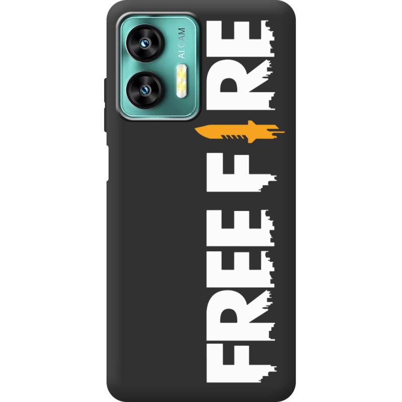 Черный чехол BoxFace Oukitel C35 Free Fire White Logo