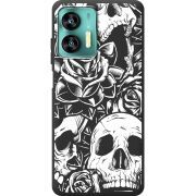 Черный чехол BoxFace Oukitel C35 Skull and Roses