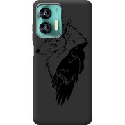 Черный чехол BoxFace Oukitel C35 Wolf and Raven