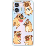 Прозрачный чехол BoxFace Oukitel C36 с 3D-глазками Pug