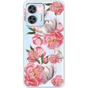 Прозрачный чехол BoxFace Oukitel C36 Peony Watercolor Style