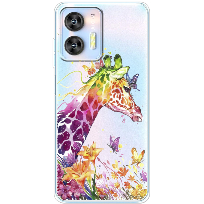 Прозрачный чехол BoxFace Oukitel C36 Colorful Giraffe