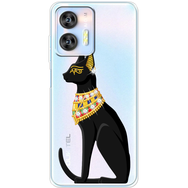 Чехол со стразами Oukitel C36 Egipet Cat