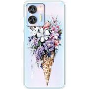 Чехол со стразами Oukitel C36 Ice Cream Flowers