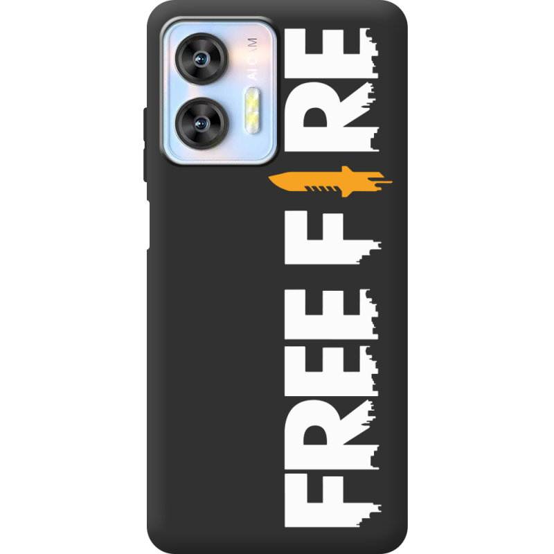 Черный чехол BoxFace Oukitel C36 Free Fire White Logo