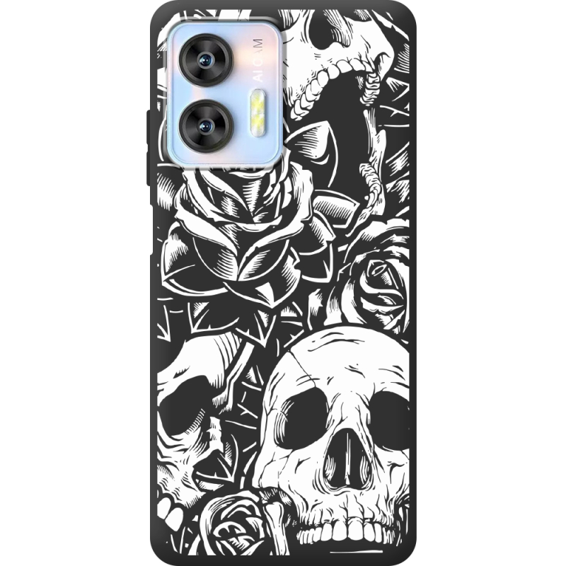 Черный чехол BoxFace Oukitel C36 Skull and Roses