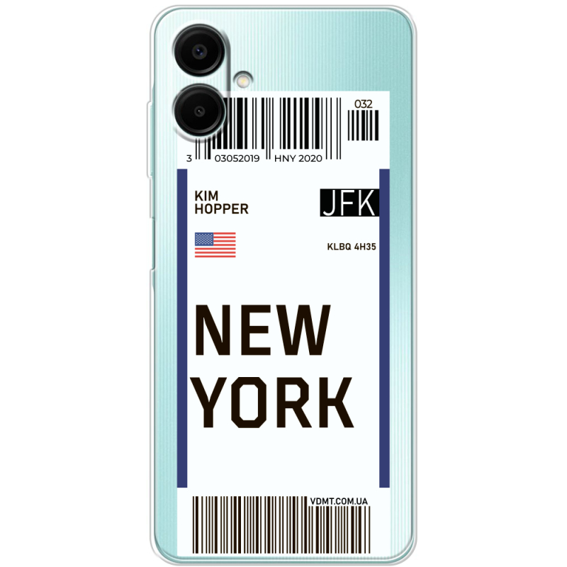 Прозрачный чехол BoxFace Samsung Galaxy A06 (A065) Ticket New York