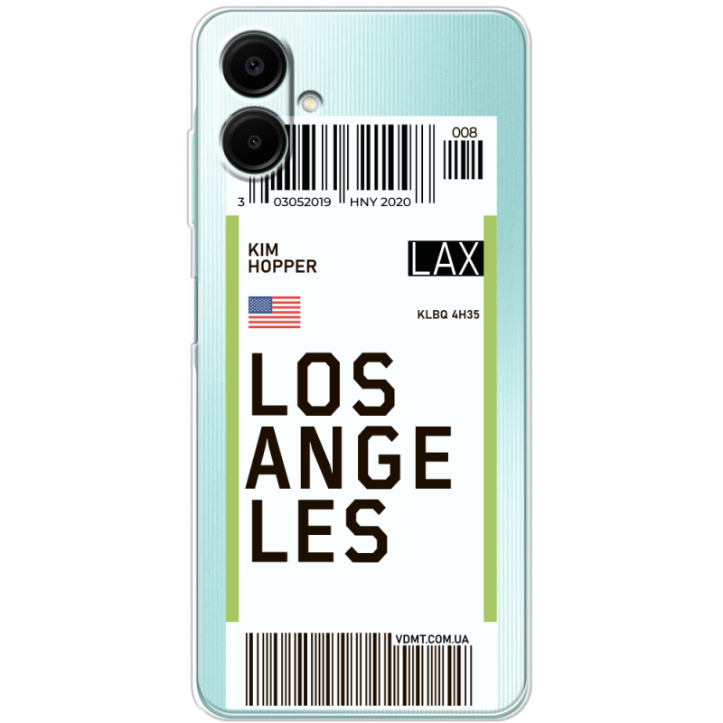 Прозрачный чехол BoxFace Samsung Galaxy A06 (A065) Ticket Los Angeles