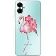 Прозрачный чехол BoxFace Samsung Galaxy A06 (A065) Floral Flamingo