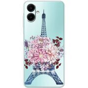 Чехол со стразами Samsung Galaxy A06 (A065) Eiffel Tower