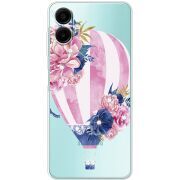 Чехол со стразами Samsung Galaxy A06 (A065) Pink Air Baloon