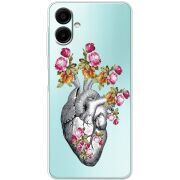 Чехол со стразами Samsung Galaxy A06 (A065) Heart