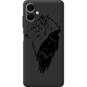 Черный чехол BoxFace Samsung Galaxy A06 (A065) Wolf and Raven