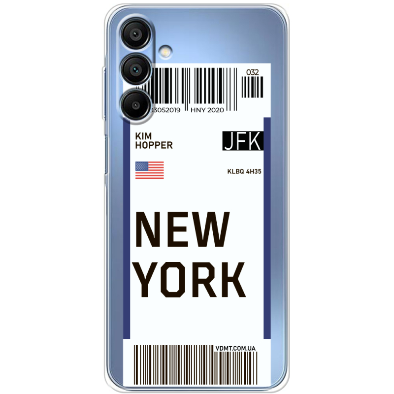 Прозрачный чехол BoxFace Samsung Galaxy A16 5G (A166) Ticket New York