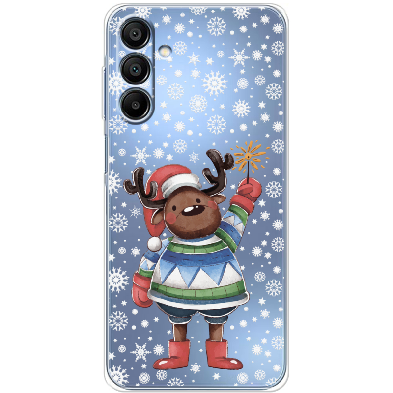 Прозрачный чехол BoxFace Samsung Galaxy A16 5G (A166) Christmas Deer with Snow