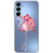 Прозрачный чехол BoxFace Samsung Galaxy A16 5G (A166) Floral Flamingo