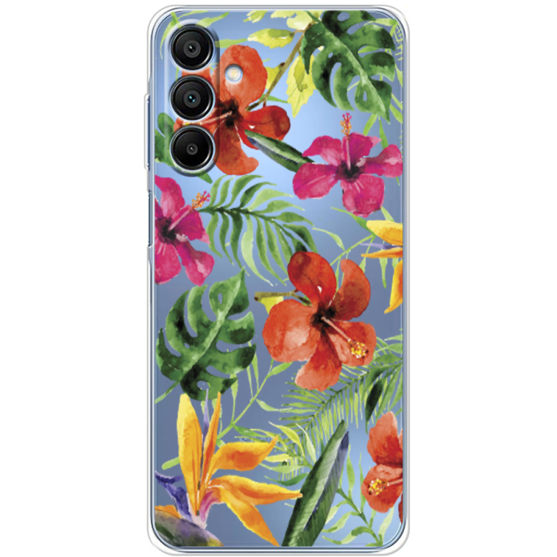 Прозрачный чехол BoxFace Samsung Galaxy A16 5G (A166) Tropical Flowers