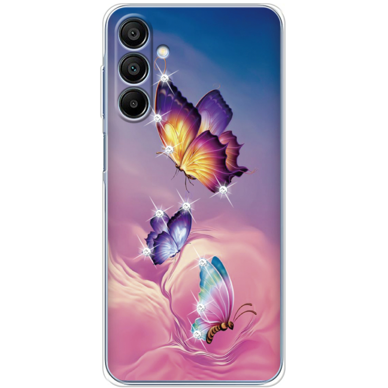 Чехол со стразами Samsung Galaxy A16 5G (A166) Butterflies