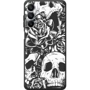 Черный чехол BoxFace Samsung Galaxy A16 5G (A166) Skull and Roses