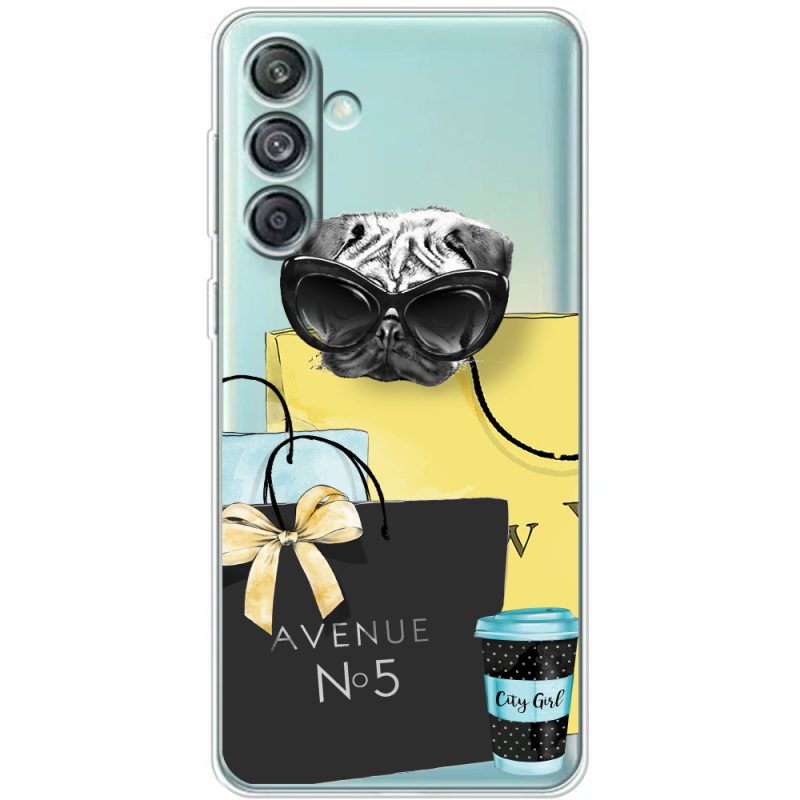 Прозрачный чехол BoxFace Samsung Galaxy M55 5G (M556) Fashion Pug