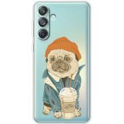 Прозрачный чехол BoxFace Samsung Galaxy M55 5G (M556) Dog Coffeeman