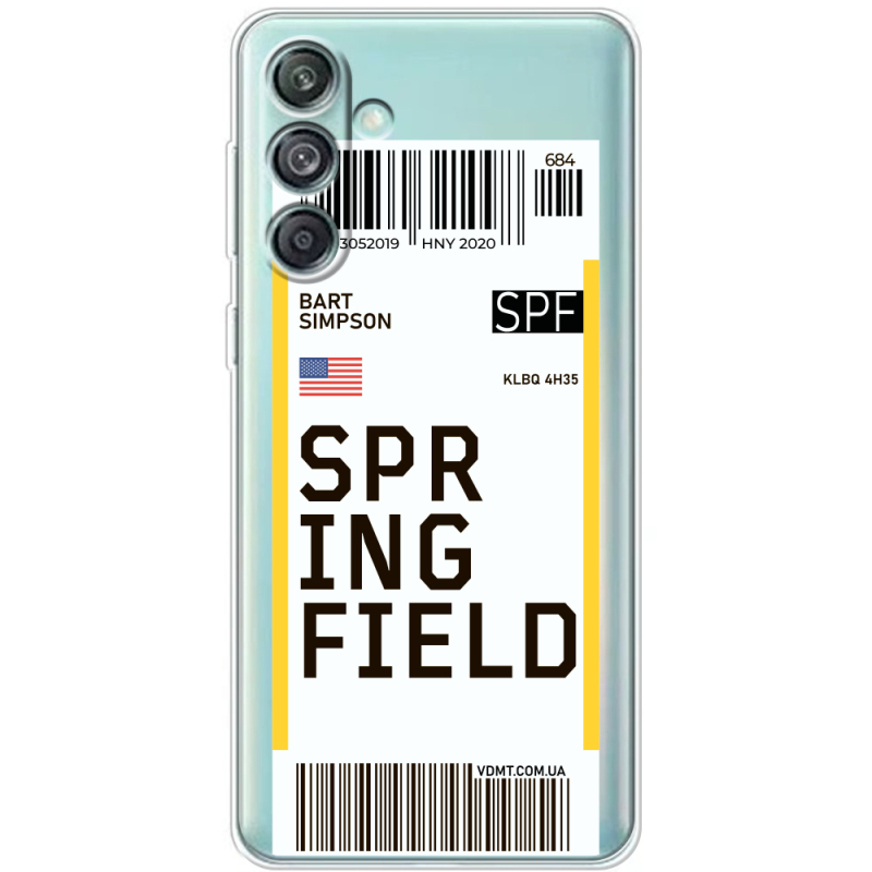 Прозрачный чехол BoxFace Samsung Galaxy M55 5G (M556) Ticket Springfield