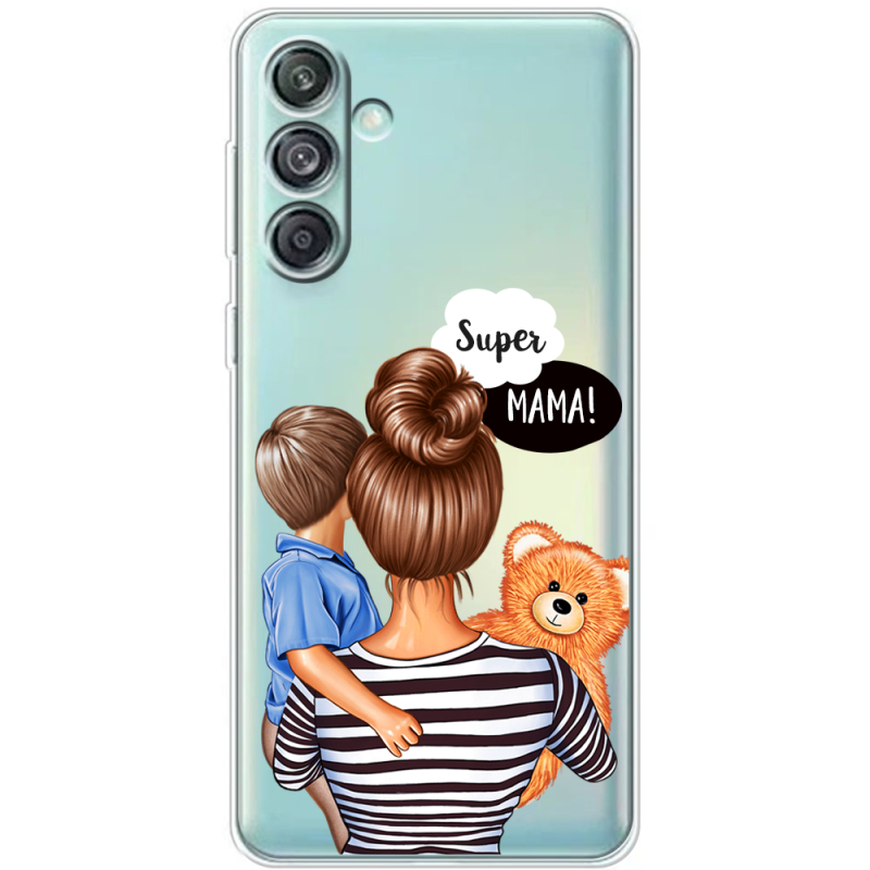 Прозрачный чехол BoxFace Samsung Galaxy M55 5G (M556) Super Mama and Son