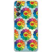 Прозрачный чехол BoxFace Samsung Galaxy M55 5G (M556) Hippie Flowers