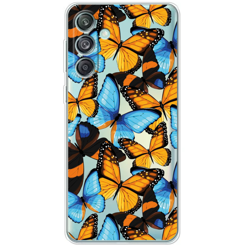 Прозрачный чехол BoxFace Samsung Galaxy M55 5G (M556) Butterfly Morpho