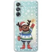 Прозрачный чехол BoxFace Samsung Galaxy M55 5G (M556) Christmas Deer with Snow