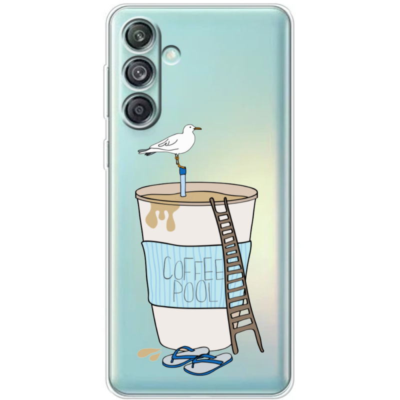 Прозрачный чехол BoxFace Samsung Galaxy M55 5G (M556) Segull in Cofee Pool