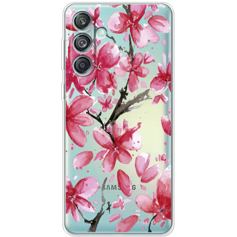 Прозрачный чехол BoxFace Samsung Galaxy M55 5G (M556) Pink Magnolia