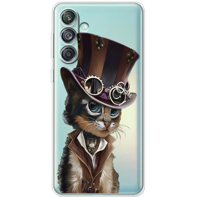 Прозрачный чехол BoxFace Samsung Galaxy M55 5G (M556) Steampunk Cat