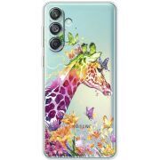 Прозрачный чехол BoxFace Samsung Galaxy M55 5G (M556) Colorful Giraffe