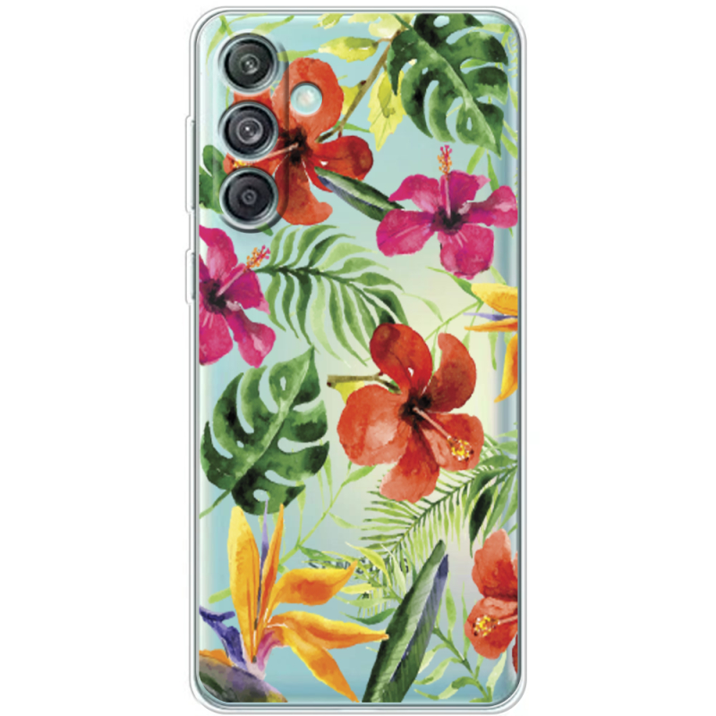 Прозрачный чехол BoxFace Samsung Galaxy M55 5G (M556) Tropical Flowers