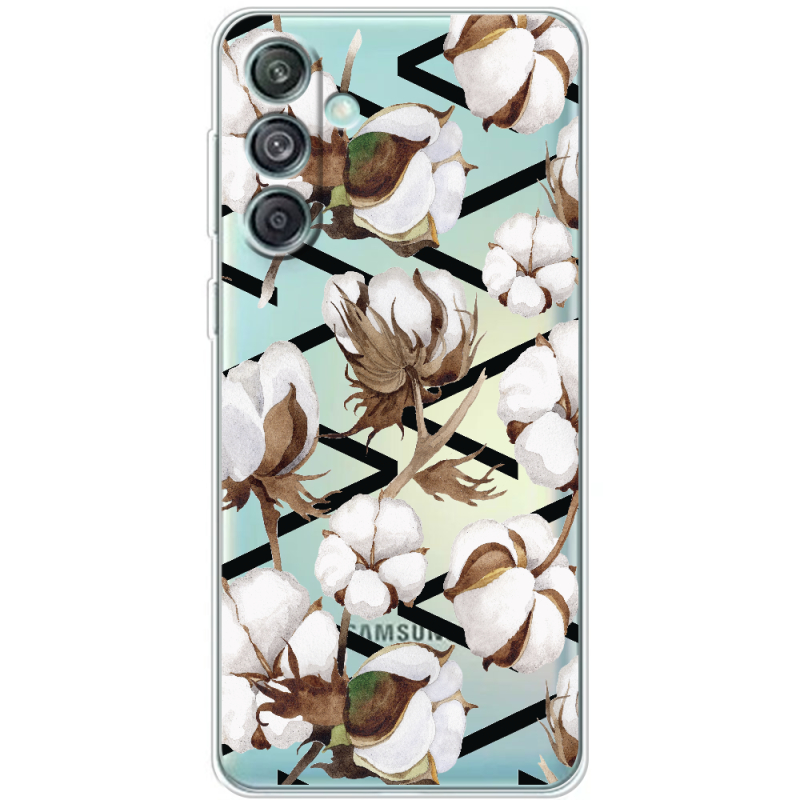 Прозрачный чехол BoxFace Samsung Galaxy M55 5G (M556) Cotton flowers