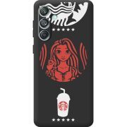 Черный чехол BoxFace Samsung Galaxy M55 5G (M556) RedWhite Coffee