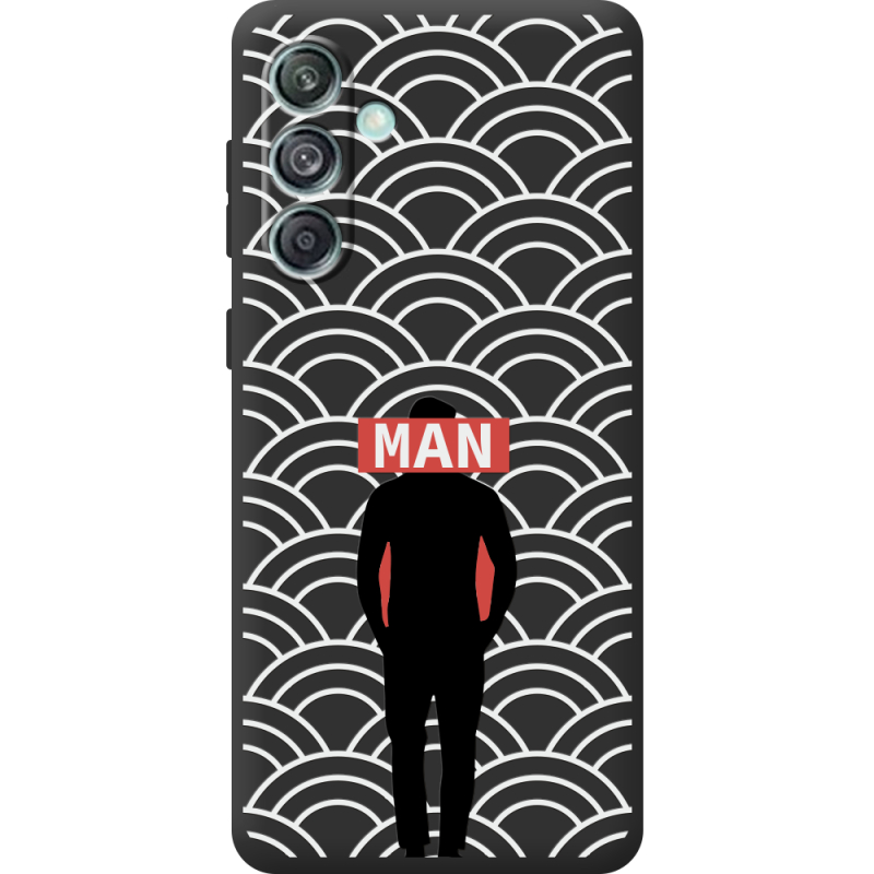 Черный чехол BoxFace Samsung Galaxy M55 5G (M556) Man Pattern