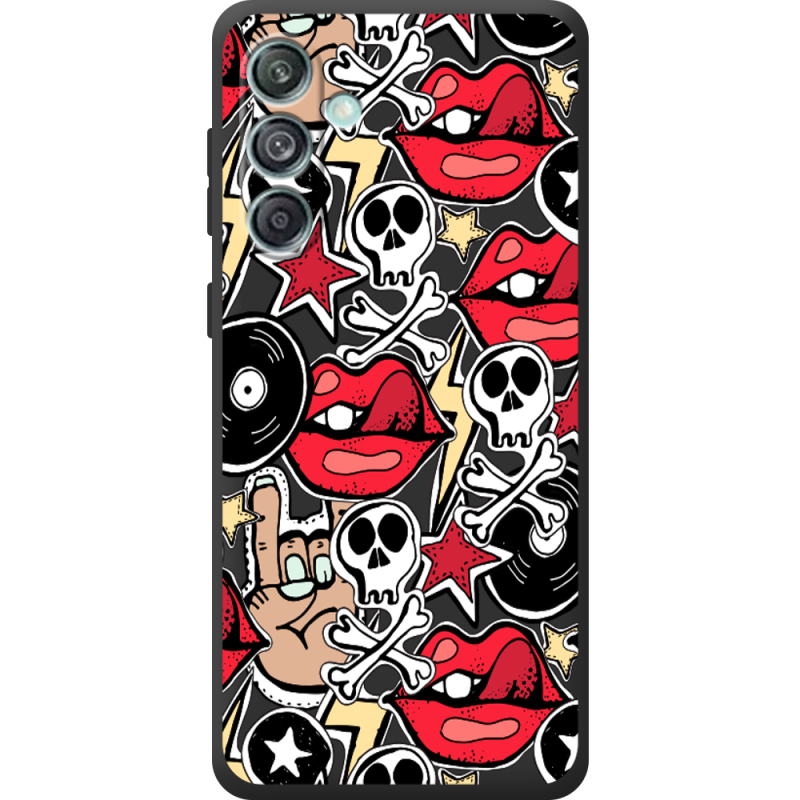 Черный чехол BoxFace Samsung Galaxy M55 5G (M556) Rock Graffiti