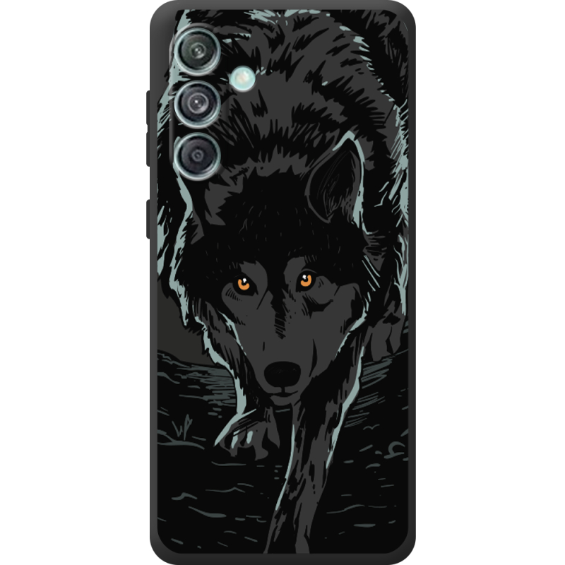 Черный чехол BoxFace Samsung Galaxy M55 5G (M556) Wolf