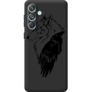 Черный чехол BoxFace Samsung Galaxy M55 5G (M556) Wolf and Raven